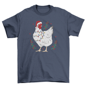 Christmas lights chicken t-shirt