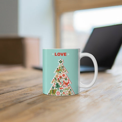 Christmas Tree with Love Ceramic Mug 11oz