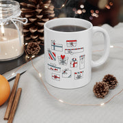 Merry Christmas Mug with Stockings and Presents