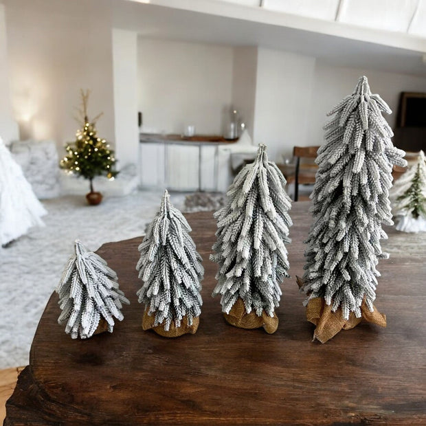 Snow Christmas Trees 4pk