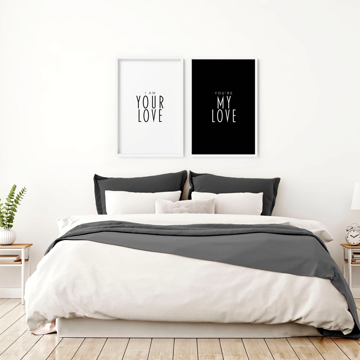 Wedding anniversary gifts for couples | set of 2 wall art prints