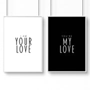 Wedding anniversary gifts for couples | set of 2 wall art prints