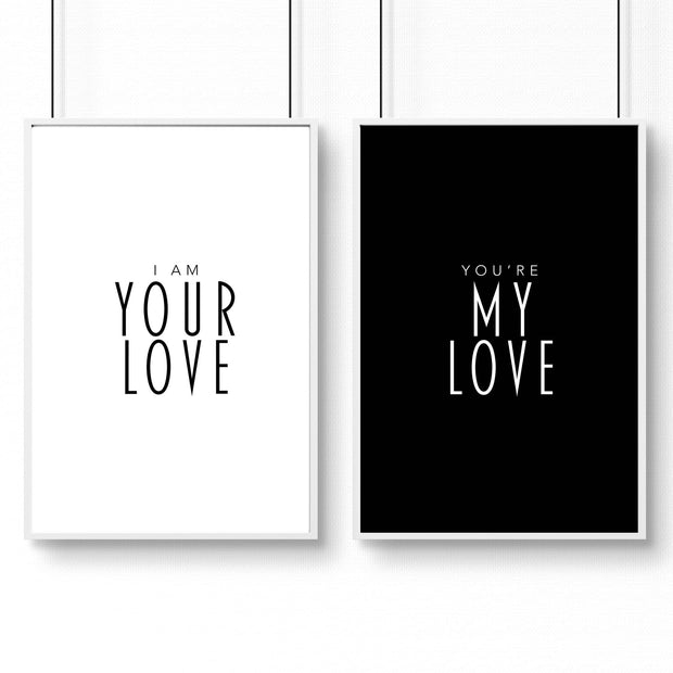 Wedding anniversary gifts for couples | set of 2 wall art prints