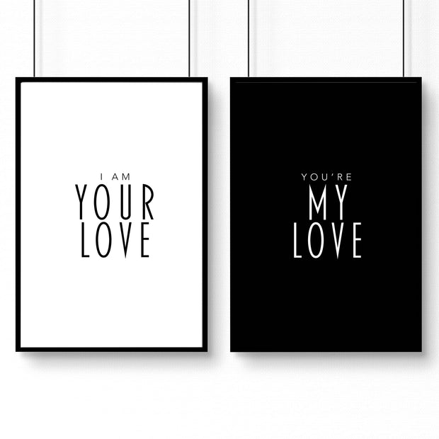 Wedding anniversary gifts for couples | set of 2 wall art prints