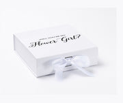 Will You Be My Flower Girl? Proposal Box White - No Border