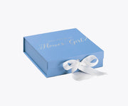 Will You Be My Flower Girl? Proposal Box Light Blue w/ white Bow- No