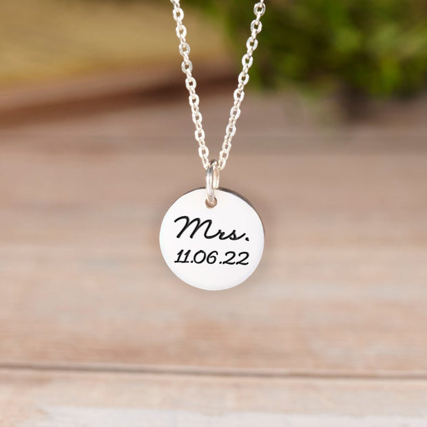 Mrs. Necklace, Gift for Bride to be, Bridal Shower Gift, Bride Jewelry