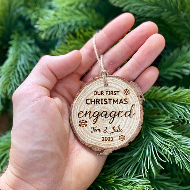 First Christmas Engaged Christmas Ornament