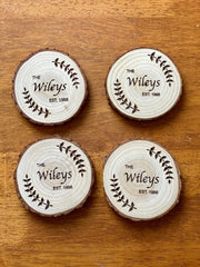 Custom Wood Slice Wedding Favors