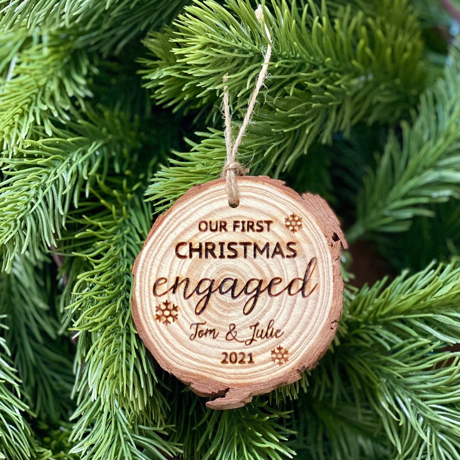 First Christmas Engaged Christmas Ornament