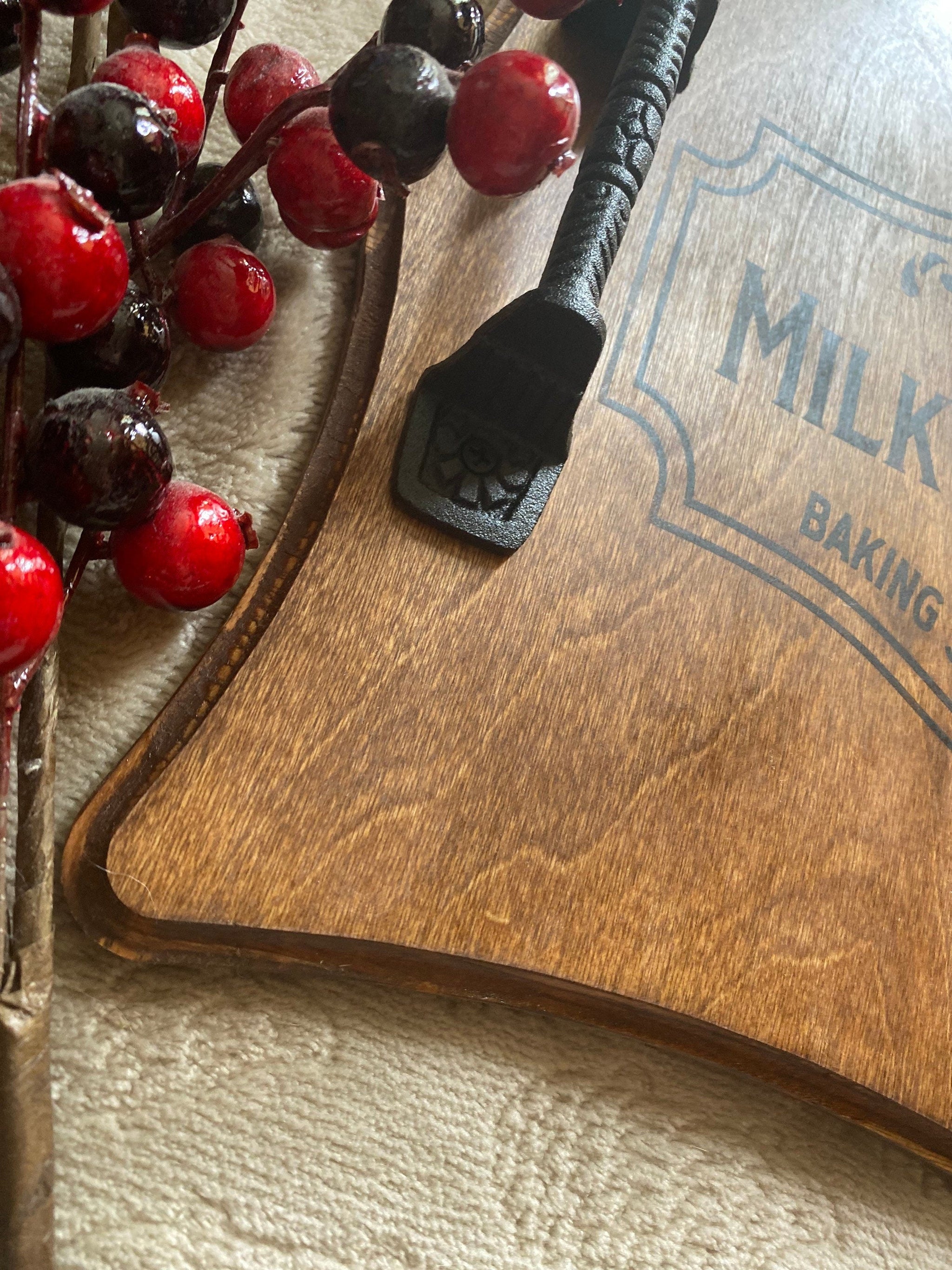 Christmas Serving Tray, Milk and Cookies Tray, Farmhouse Christmas