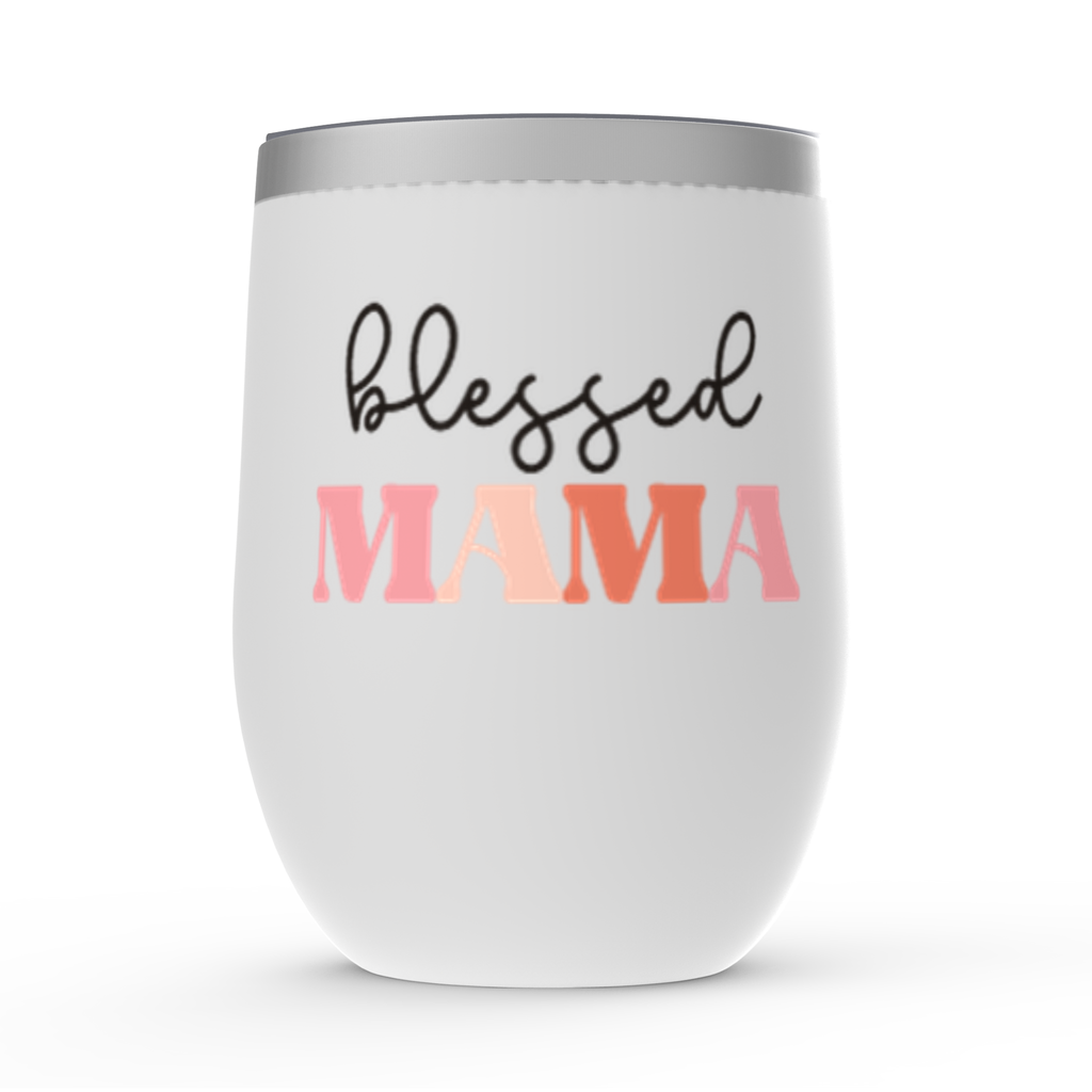 BLESSED MAMA Stemless Wine Tumblers