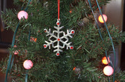 Snowflake Christmas Tree Ornament Decorations Set of 4