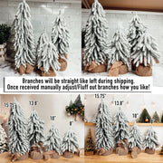 Snow Christmas Trees 4pk