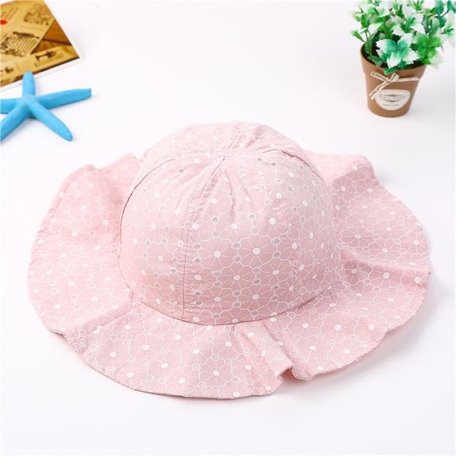 Summer Breathable Baby Sun Hat Cute Flower Baby Girl Beach Hat Outdoor