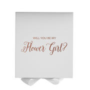 Will You Be My Flower Girl? Proposal Box White - No Border