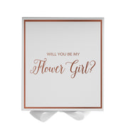 Will You Be My Flower Girl? Proposal Box White -  Border